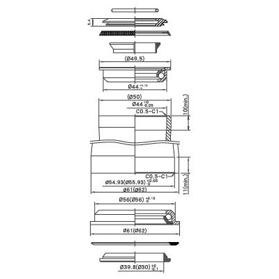 Serie sterzo Semi-Integrata 1-1/5”-1-1/8”