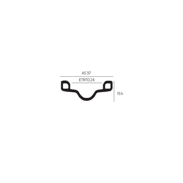 MvTek Cerchio Bici 28x1/2” - ACCIAIO 36 Fori cromo