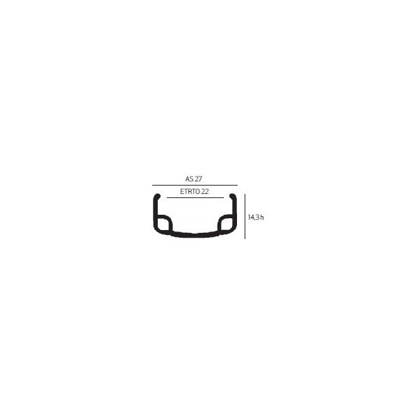 MvTek Cerchio Bici Olanda 26x1.3/8” - ALLUMINIO 36 Fori cromo