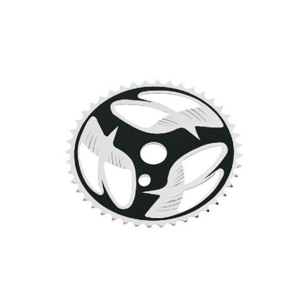 MvTek Corona 44 denti per Bmx 20 Fauber Nera/Silver