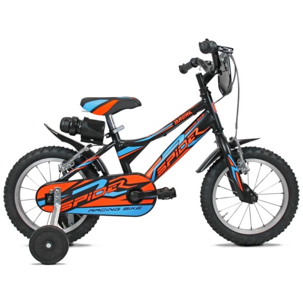 Bici 12" Bambino SPIDER nero/azzurro BRERA
