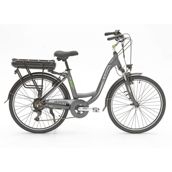 Bici Elettrica Donna 26" BROADWAY antracite verde/lucido Monotubo BRERA