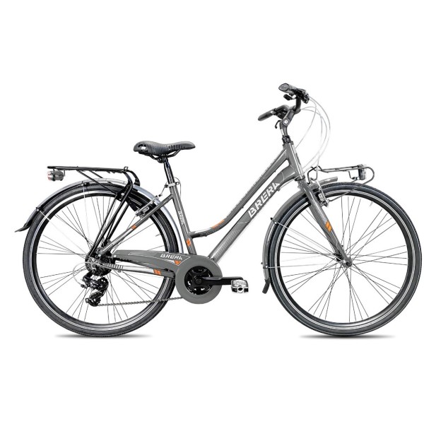 Bici Donna 28" AMSTERDAM grigio/lucido 21v.alluminio BRERA