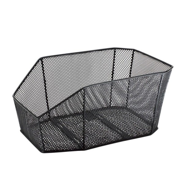 Cestino Bici Posteriore Ottagonale in Metallo Nero MvTek