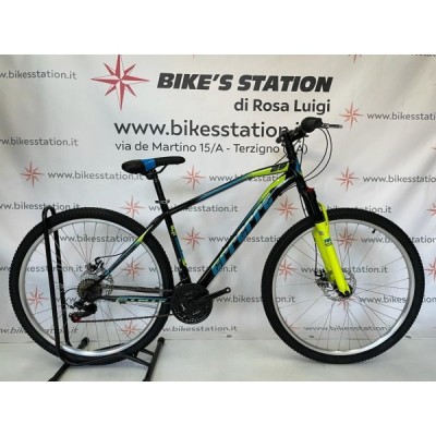 Bici uomo MTB 29" PREDATOR freno a DISCO 18v nero/verde lime ERRERRE