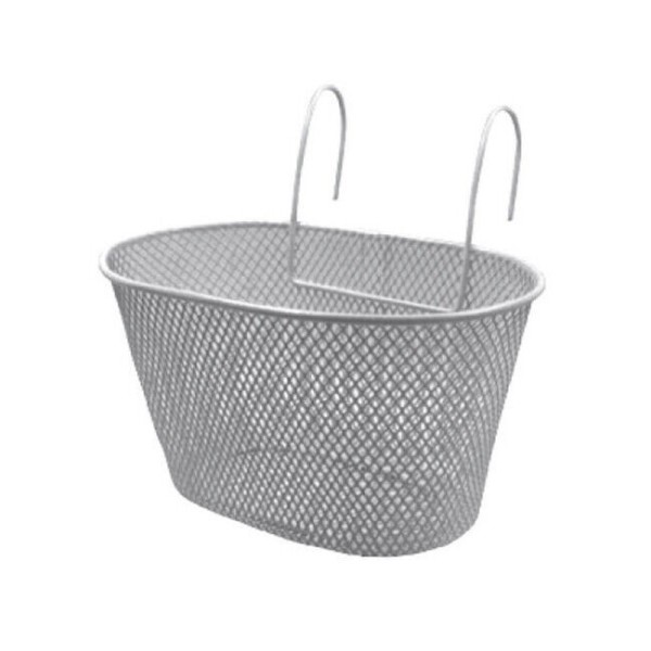 Cestino Bici Bimba Bianco Ovale Con Ganci MvTek