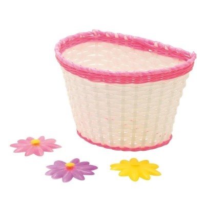 Cestino Anteriore Bimba Bianco-Rosa - 1