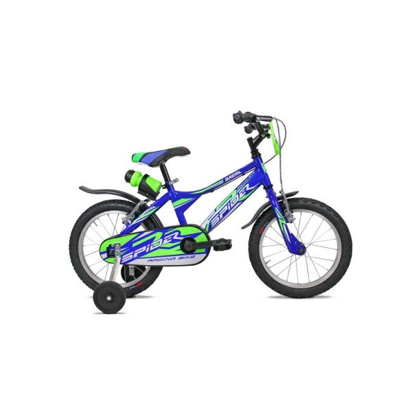 Bici 14" SPIDER blu/verde lucido BRERA