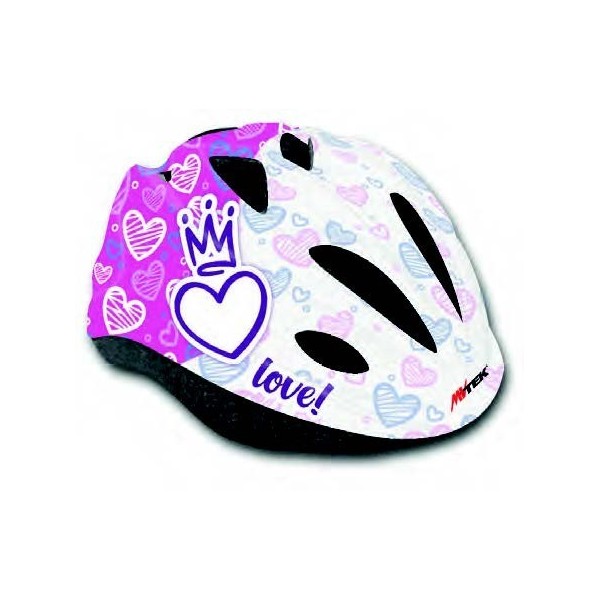 Casco Bici Bimba love junior rosa MvTek