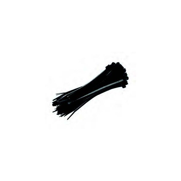 MvTek Fascette in nylon nere 250x4,8mm 100 pezzi