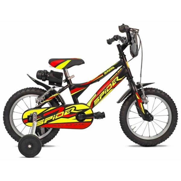 Bici 16" SPIDER 1v. nero/gialla lucido BRERA