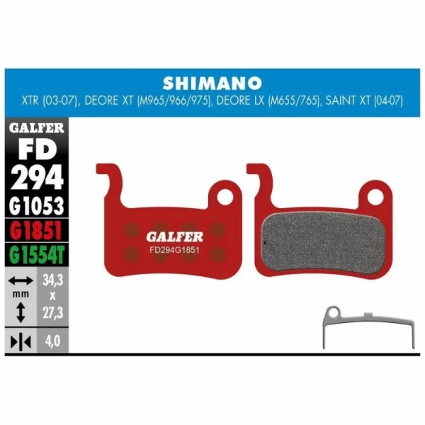 Pastiglie Freno FD294G1851 Advanced Shimano Deore-Lx-XT GALFER