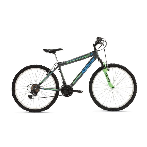 ROLLMAR Bici 20" CLIMB MTB 6v grigio/verde Forcella Ammortizzata