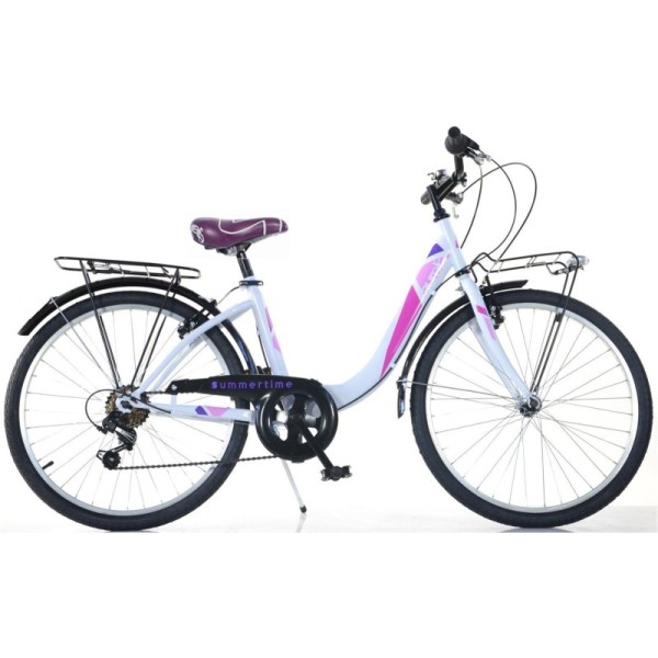 Bici Donna 24" Senza Cambio Colore Bianco Mod. 404R AURELIA