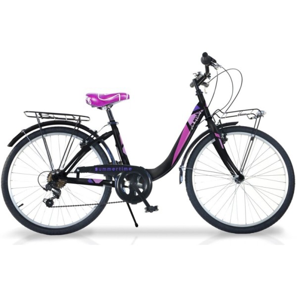 Bici Donna 24" Senza Cambio Colore Nero Mod. 404R AURELIA