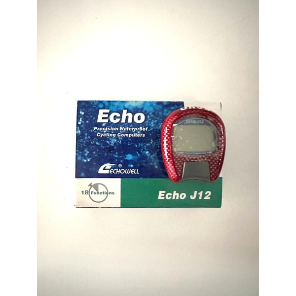 ECHOWELL Ciclocomputer Vintage Echo J12 con filo 18 funzioni Rosso
