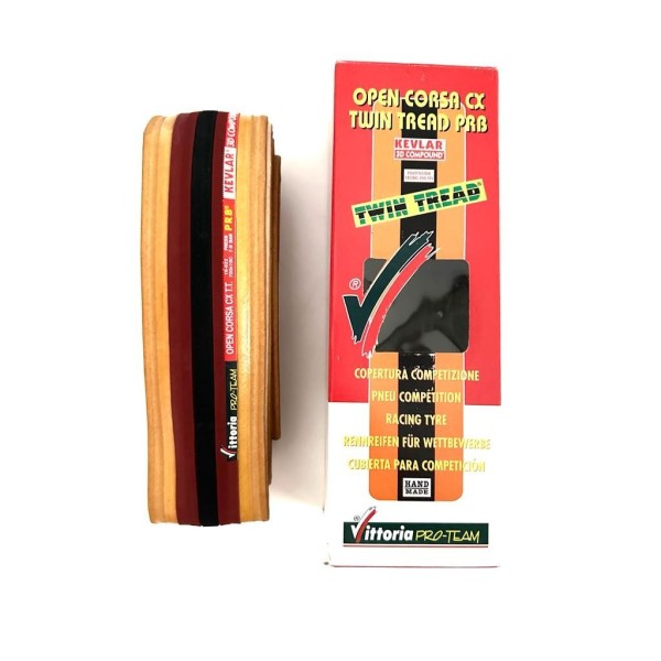 Vittoria Copertone Open Corsa CX TT 700x19c Kevlar Rosso-Nero Vintage