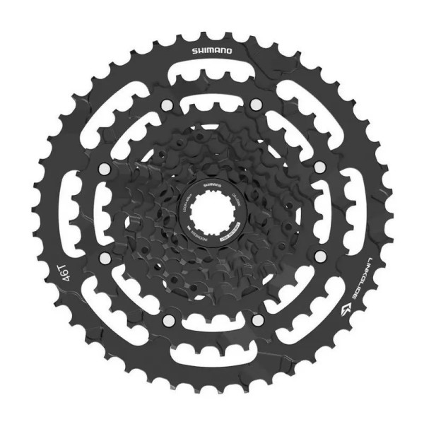 SHIMANO Cassetta Pignoni CS-LG300 Linkglide 9v 11-46D Corpetto Shimano HG Compatibile E-bike