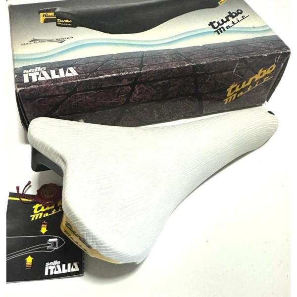 Selle Italia Sella Turbo Matic Bianca NOS-NIB Vintage