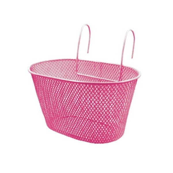 Cestino Bici Bimba Rosa Ovale Con Ganci MvTek