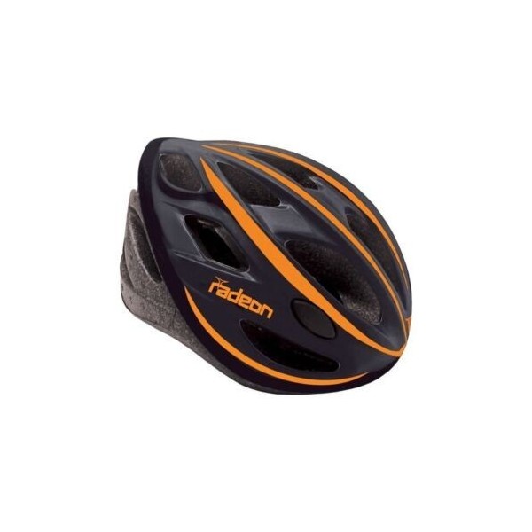 Casco bici Radeon nero/arancio 58-61mm MvTek