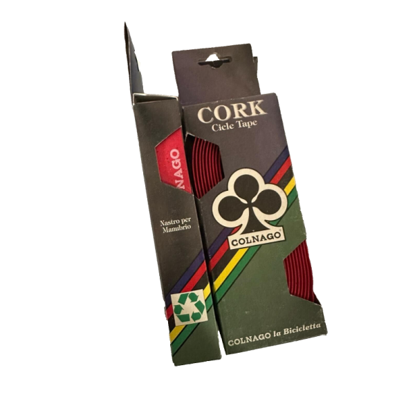 Nastro manubrio Bici Colnago Cork Vintage Rosso NOS-NIB (coppia)