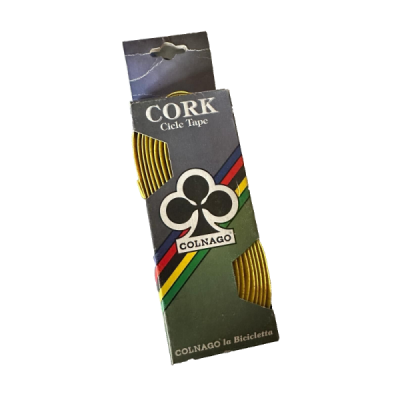 Nastro manubrio Bici Colnago Cork Vintage Giallo NOS-NIB (coppia) Nastro manubrio Bici Colnago Cork Vintage Giallo NOS-NIB (coppia)