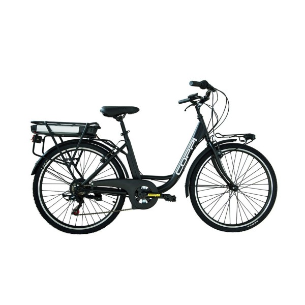 Bici Elettrica Olanda 26''RIVIERA 6v 250W 36v Nera COPPI