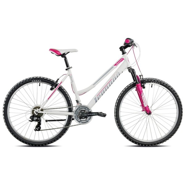 Bici 26'' Donna Mtb Valles 21 velocità H38 Forcella Ammortizzata V-Brake WHITE Legnano