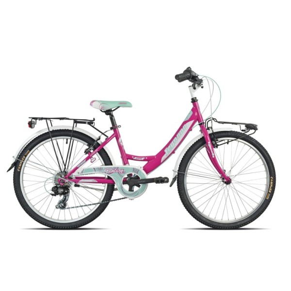 Bici 24'' Donna Monotubo Fantasy con Cambio 6V Fuxia Legnano