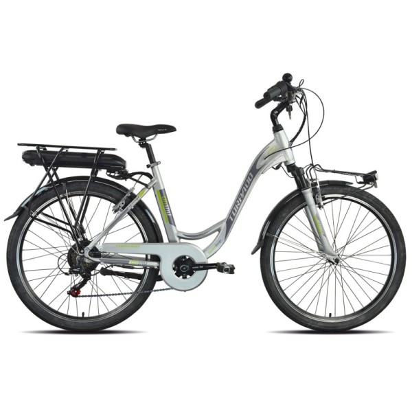 Bici Elettrica 26" Afrodite T250 7v Bafang 36V/250W Argento Torpado