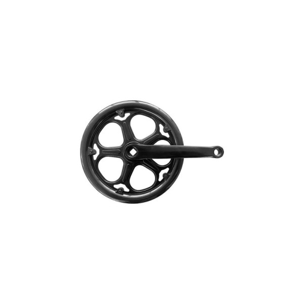 Guarnitura Fat Bike Folding 1V 52 Denti x 152mm Nero + Doppio Paracatena MvTek