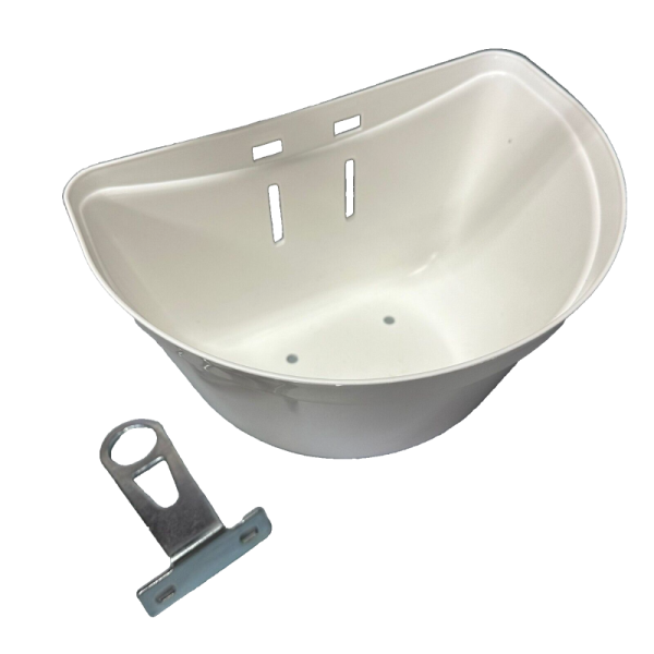 Cestino Bici Bimba Anteriore 24x16 Colore Bianco con staffa