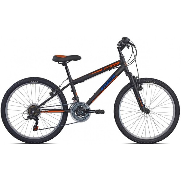 Bici 24'' Uomo Mtb Enjoy 18 velocità Forcella Ammortizzata NERA Stucchi
