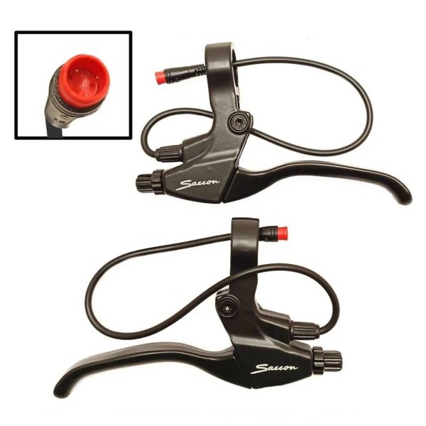 Leve freno E-Bike V-BR 4 Dita Alluminio Nero Coppia BONIN