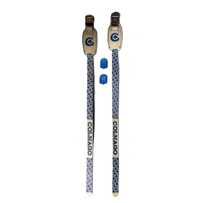 Cinghie Fermapiedi Pedali Bici Corsa Epoca Eroica Vintage Bianco-Blu COLNAGO NOS Cinghie Fermapiedi Pedali Bici Corsa Epoca Eroica Vintage Bianco-Blu COLNAGO NOS
