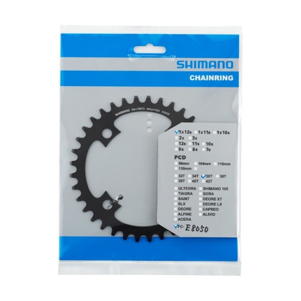 Corona 36D per FC-E8000/FC-E8050/FC-M8050 (senza paracatena)/SM-CRE70-12-B SHIMANO