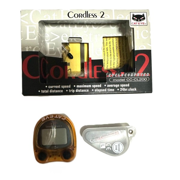 Ciclocomputer CATEYE Cordless 2 CC-CL200 Tangerine Vintage NOS