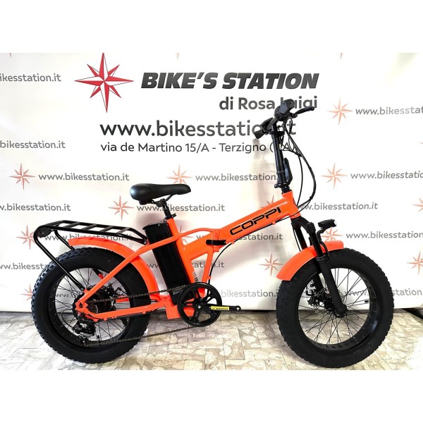 Bici Elettrica Fat Bike 20" Marsili 250W 36v Alluminio Arancio 6v COPPI