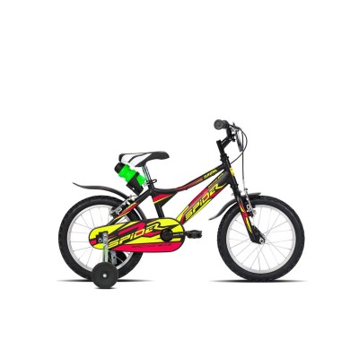 Bici 14" SPIDER nero/gialla lucido BRERA