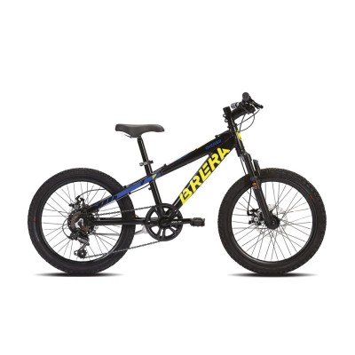 Bici 20" Bambino OVERBY Alluminio Freni Disco Mollegiata 6v Nero/gialla BRERA Bici 20" Bambino OVERBY Alluminio Freni Disco Mollegiata 6v Nero/gialla BRERA