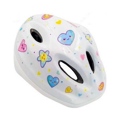 Casco Bici Bimba Blossy Bianco Taglia S 48/52cm MvTek Casco Bici Bimba Blossy Bianco Taglia S 48/52cm MvTek