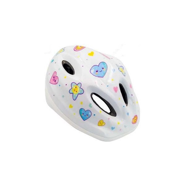 Casco Bici Bimba Blossy Bianco Taglia S 48/52cm MvTek