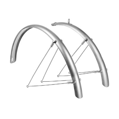 Parafanghi Bici 28" CITY BIKE-Policarbonato Nero/silver 28” 45 mm