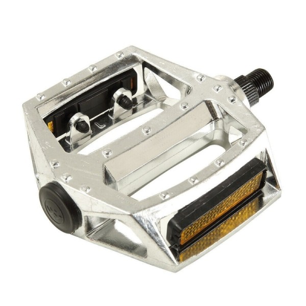 Pedali bici BMX-FREESTYLE silver in Alluminio perno 1/2 MvTek