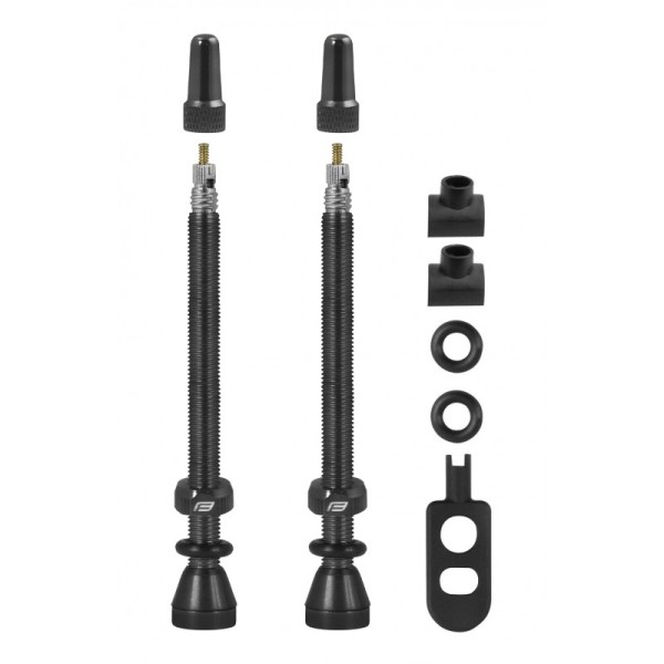 Valvole Tubeless Strada e MTB alluminio-Coppia 80 mm Force
