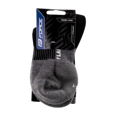 Calzini Termici Ciclismo FORCE FLAKE nero-grigio M 36-41