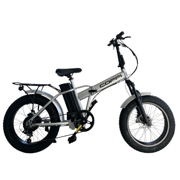 Bici Elettrica Fat Bike 20" Vesuvio 48v 13Ah Argento Acciaio 6v COPPI