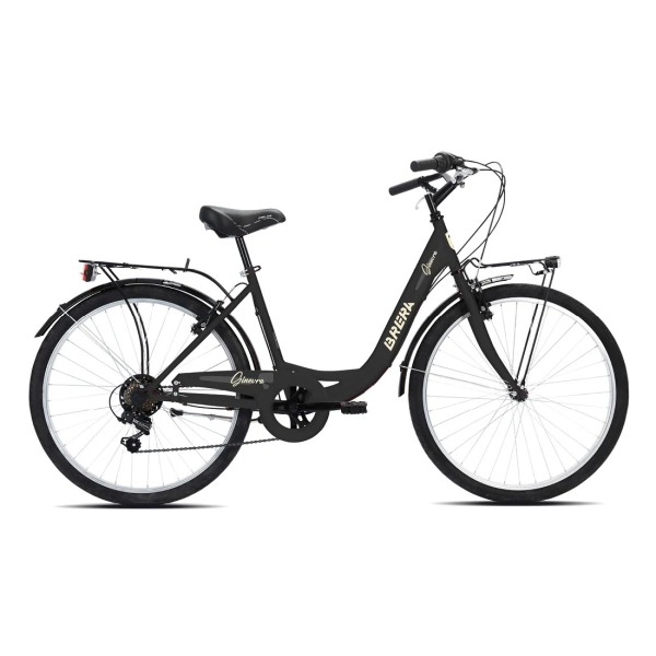 Bici Donna 26" GINEVRA 1 Vel. Acciaio Nero Opaco BRERA