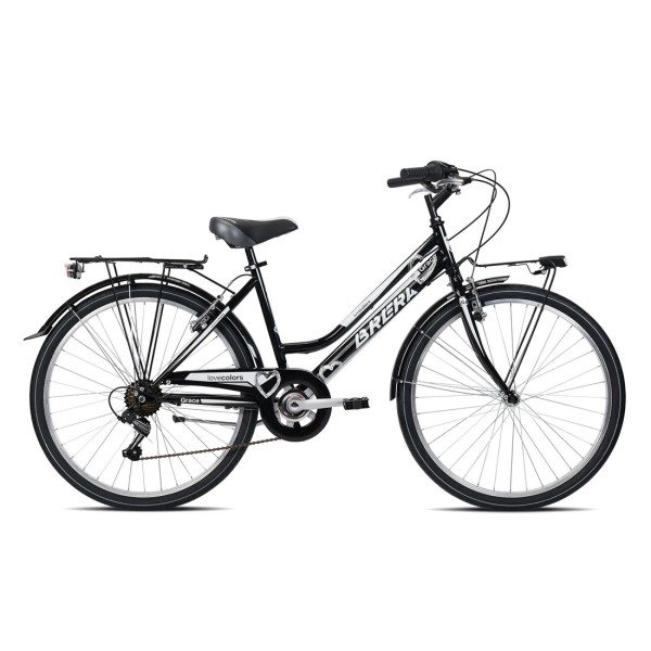 Bici Donna 26" GRACE nero-bianco/lucido 7v. BRERA